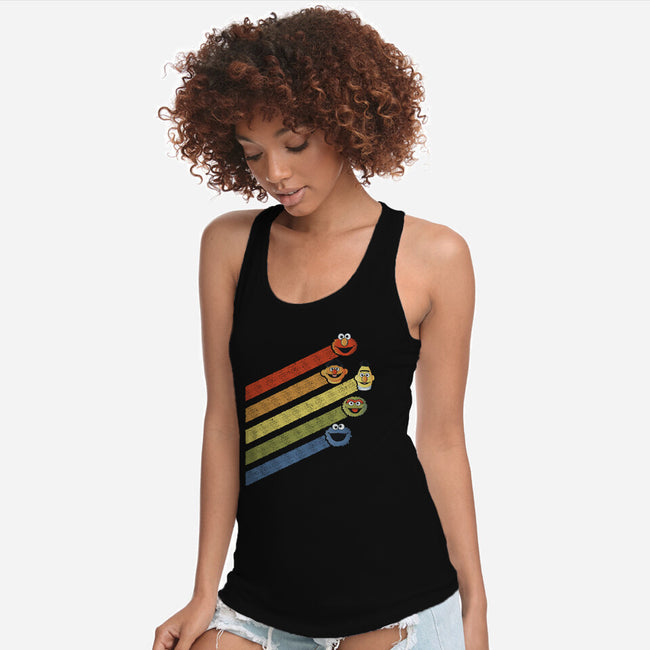 Retro Sesame-Womens-Racerback-Tank-NMdesign