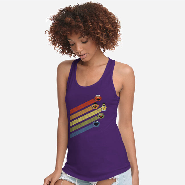 Retro Sesame-Womens-Racerback-Tank-NMdesign