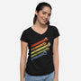Retro Sesame-Womens-V-Neck-Tee-NMdesign