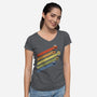 Retro Sesame-Womens-V-Neck-Tee-NMdesign