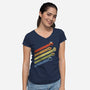 Retro Sesame-Womens-V-Neck-Tee-NMdesign