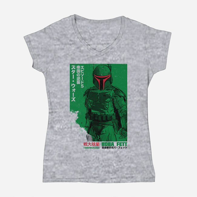 Japanese Episode V-Womens-V-Neck-Tee-DrMonekers