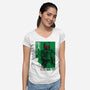 Japanese Episode V-Womens-V-Neck-Tee-DrMonekers