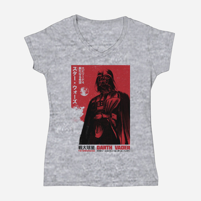 Japanese Episode IV-Womens-V-Neck-Tee-DrMonekers