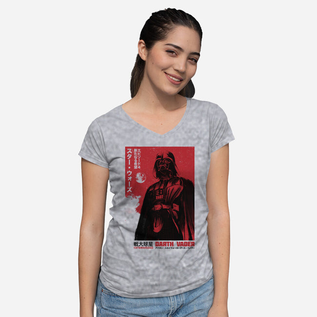 Japanese Episode IV-Womens-V-Neck-Tee-DrMonekers