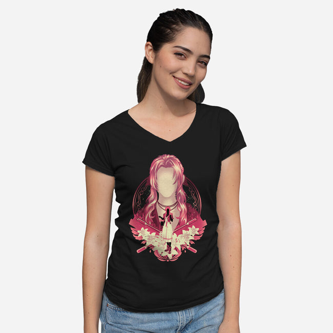 The Flower Peddler-Womens-V-Neck-Tee-hypertwenty