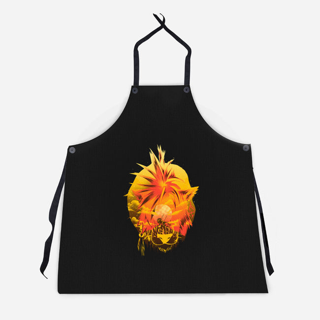 Flaming Tail Specimen-Unisex-Kitchen-Apron-hypertwenty