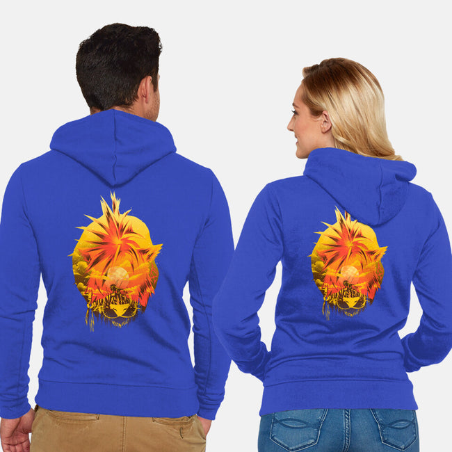 Flaming Tail Specimen-Unisex-Zip-Up-Sweatshirt-hypertwenty