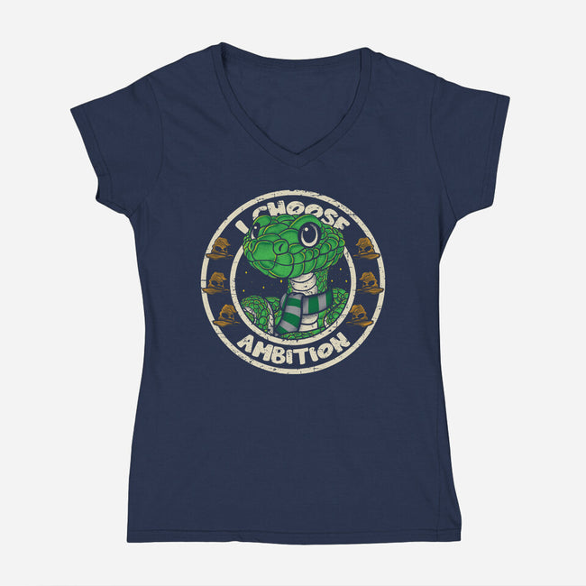 I Choose Ambition-Womens-V-Neck-Tee-turborat14