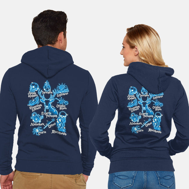 Magic Spells-Unisex-Zip-Up-Sweatshirt-NemiMakeit