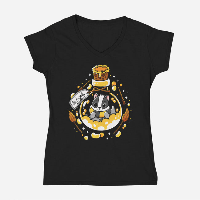 Loyal Potion-Womens-V-Neck-Tee-Vallina84