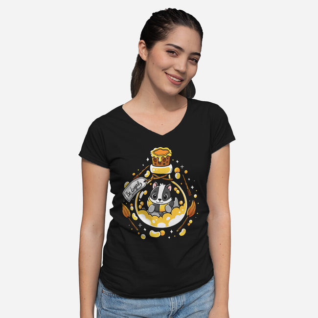 Loyal Potion-Womens-V-Neck-Tee-Vallina84
