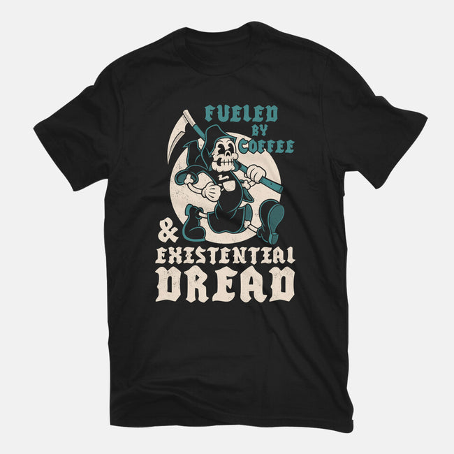 Fueled By Coffee And Existential Dread-Womens-Basic-Tee-Nemons