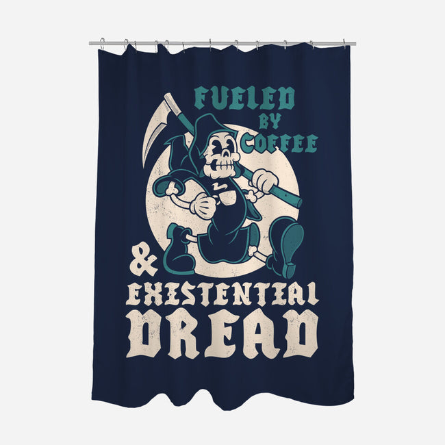 Fueled By Coffee And Existential Dread-None-Polyester-Shower Curtain-Nemons