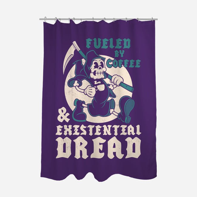 Fueled By Coffee And Existential Dread-None-Polyester-Shower Curtain-Nemons