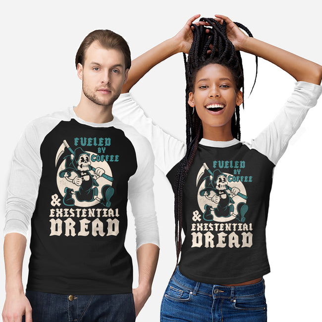 Fueled By Coffee And Existential Dread-Unisex-Baseball-Tee-Nemons