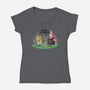 The Holy Grail Under The Sea-Womens-V-Neck-Tee-zascanauta