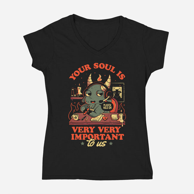 Your Soul Is Important-Womens-V-Neck-Tee-eduely
