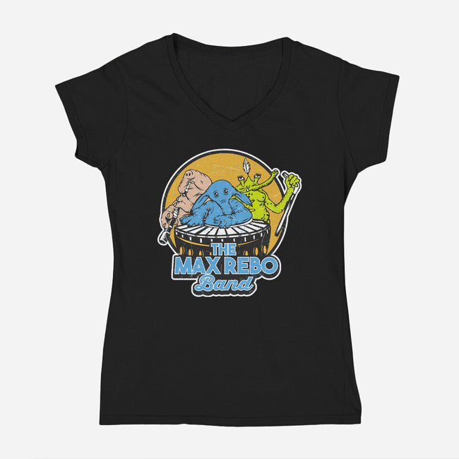 The Max Rebo Band-Womens-V-Neck-Tee-CarloJ1956