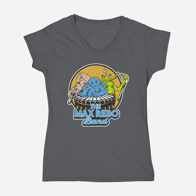The Max Rebo Band-Womens-V-Neck-Tee-CarloJ1956