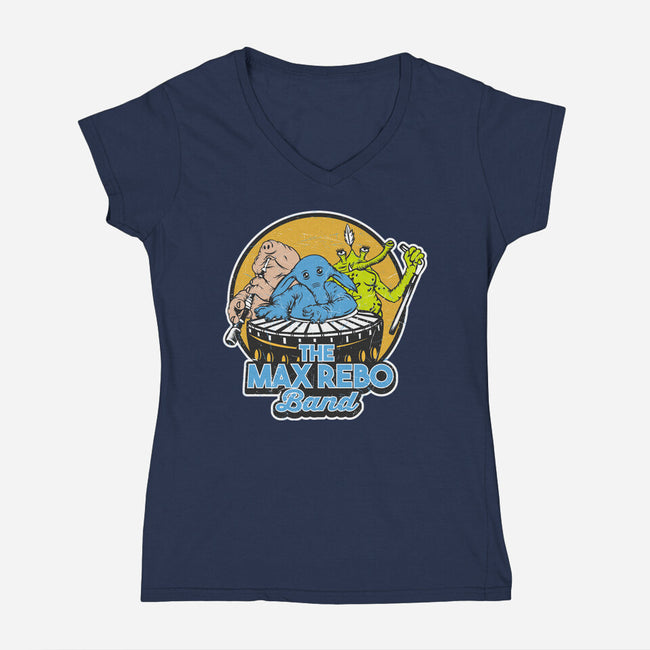 The Max Rebo Band-Womens-V-Neck-Tee-CarloJ1956