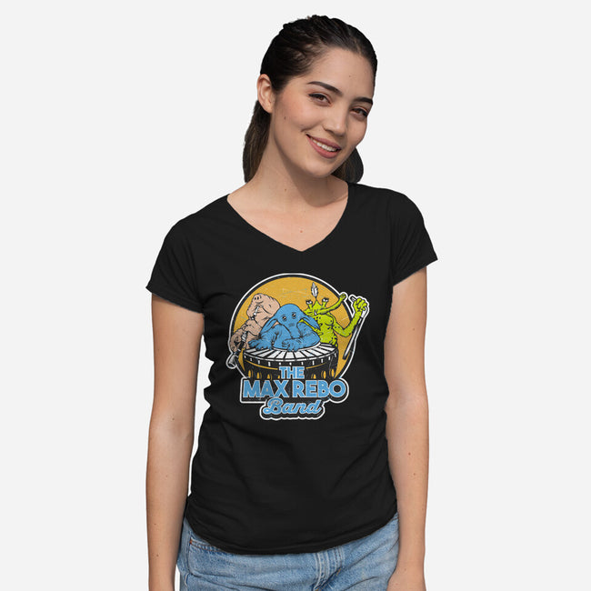 The Max Rebo Band-Womens-V-Neck-Tee-CarloJ1956