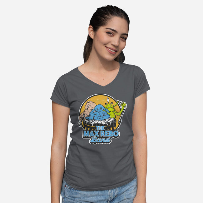 The Max Rebo Band-Womens-V-Neck-Tee-CarloJ1956