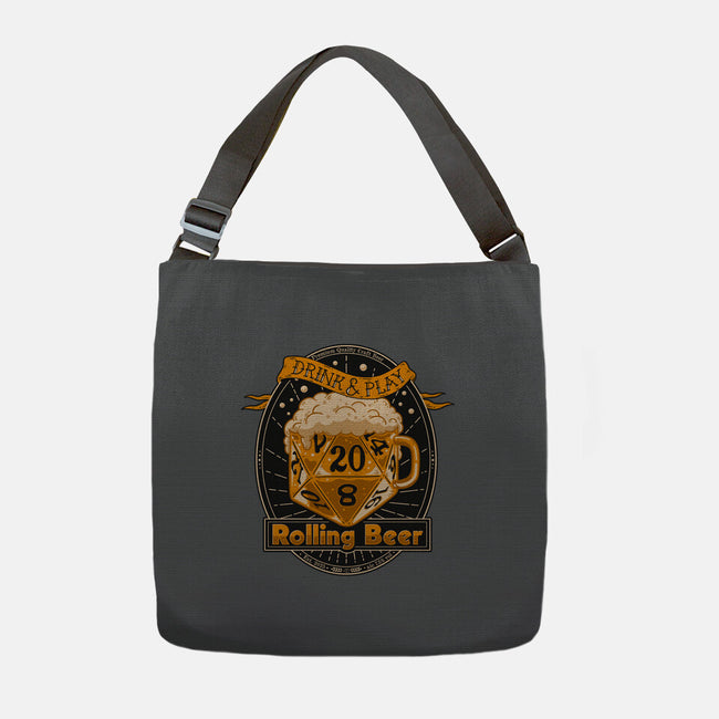 Rolling Beer-None-Adjustable Tote-Bag-Getsousa!