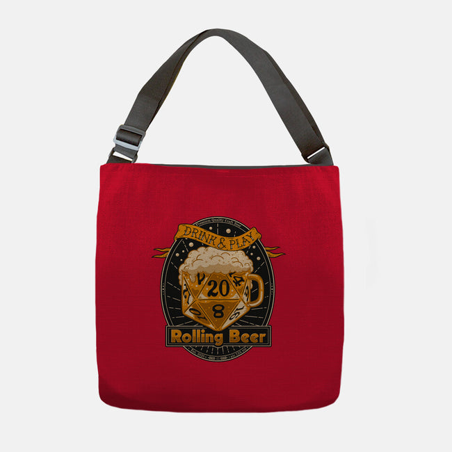 Rolling Beer-None-Adjustable Tote-Bag-Getsousa!