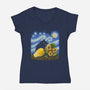 The Art Critic-Womens-V-Neck-Tee-kg07
