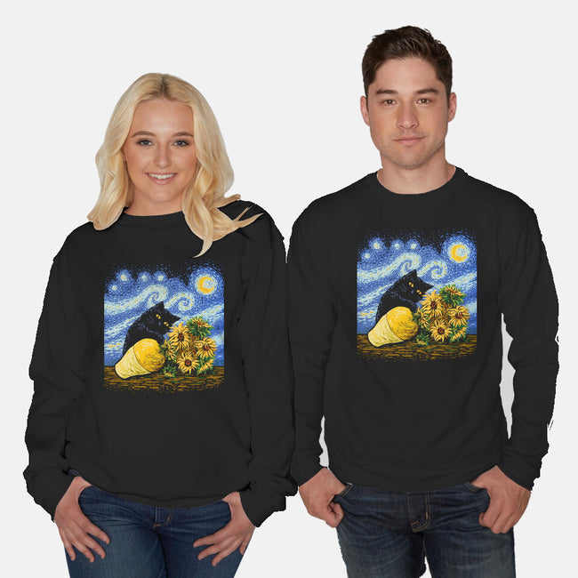 The Art Critic-Unisex-Crew Neck-Sweatshirt-kg07