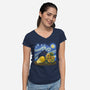 The Art Critic-Womens-V-Neck-Tee-kg07