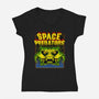 Space Predator-Womens-V-Neck-Tee-demonigote