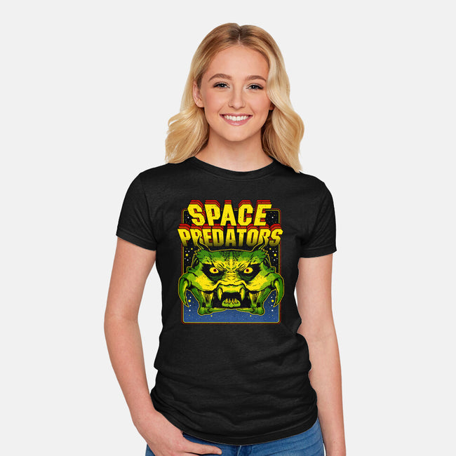 Space Predator-Womens-Fitted-Tee-demonigote