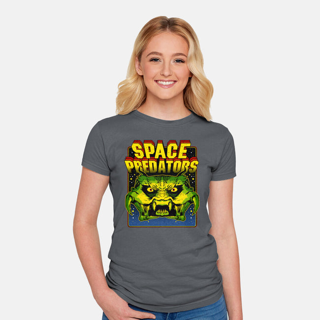Space Predator-Womens-Fitted-Tee-demonigote
