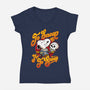 To Snoop Or Not-Womens-V-Neck-Tee-demonigote