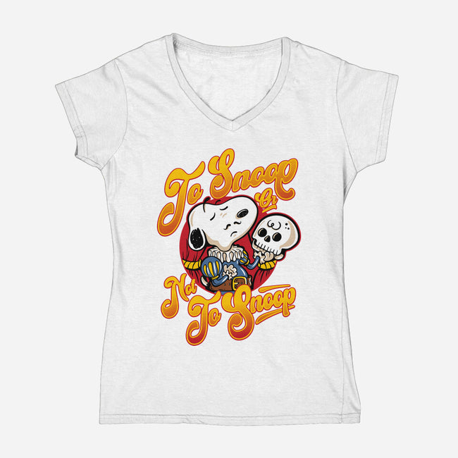 To Snoop Or Not-Womens-V-Neck-Tee-demonigote
