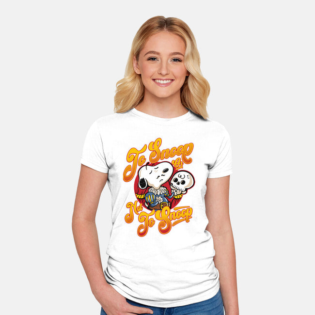 To Snoop Or Not-Womens-Fitted-Tee-demonigote