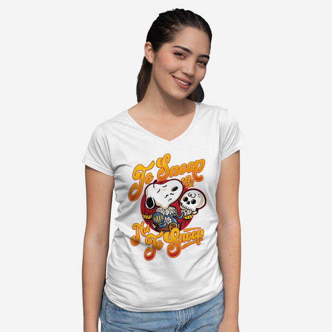 To Snoop Or Not-Womens-V-Neck-Tee-demonigote