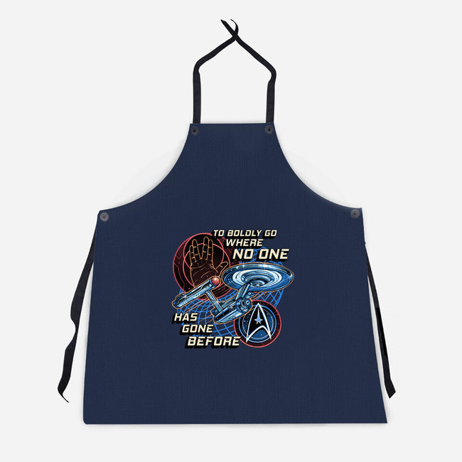 To The Stars And Back-Unisex-Kitchen-Apron-momma_gorilla