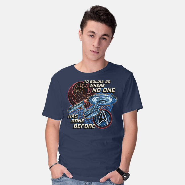 To The Stars And Back-Mens-Basic-Tee-momma_gorilla