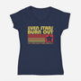 Burnout Star Vintage-Womens-V-Neck-Tee-Studio Mootant