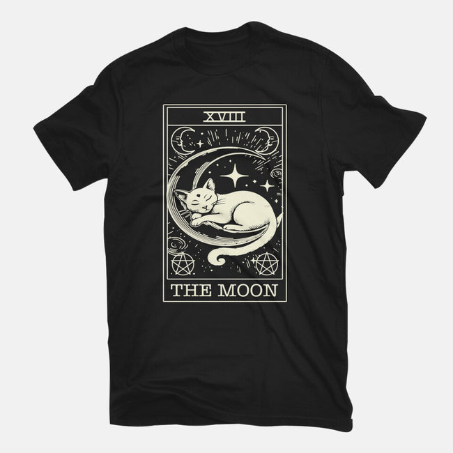 The Moon Tarot Card-Womens-Basic-Tee-fanfabio
