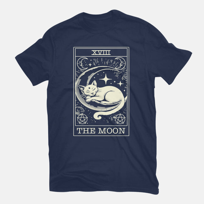 The Moon Tarot Card-Womens-Basic-Tee-fanfabio