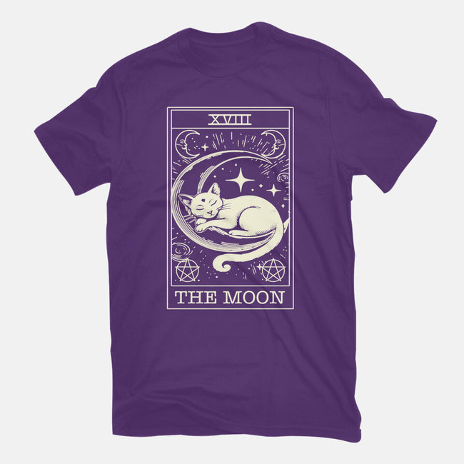 The Moon Tarot Card-Womens-Basic-Tee-fanfabio