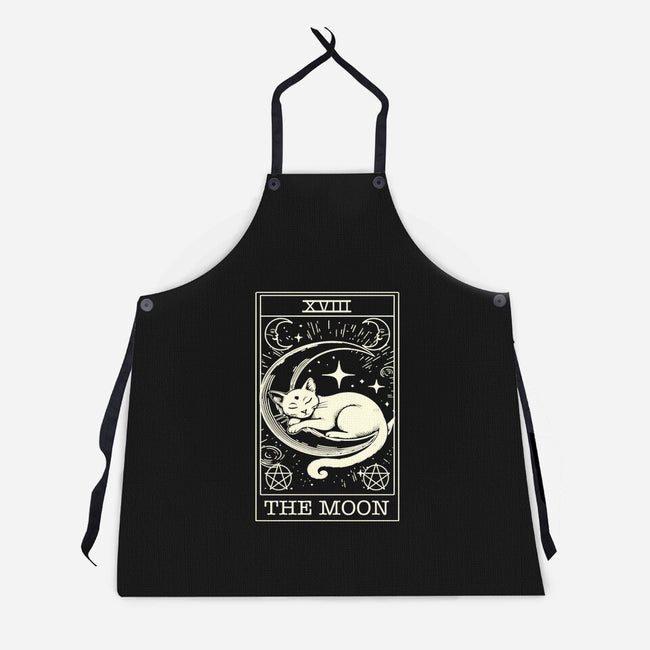 The Moon Tarot Card-Unisex-Kitchen-Apron-fanfabio