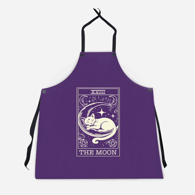 The Moon Tarot Card-Unisex-Kitchen-Apron-fanfabio