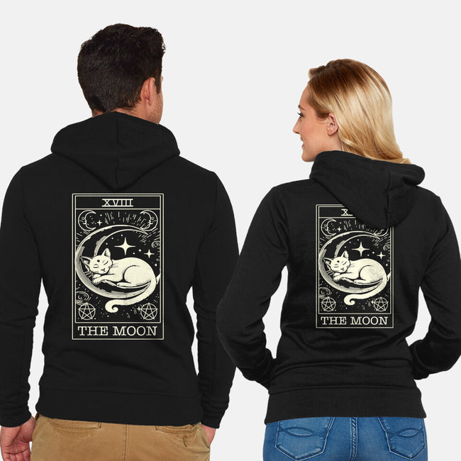 The Moon Tarot Card-Unisex-Zip-Up-Sweatshirt-fanfabio