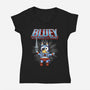Bluey And The Masters Of The Universe-Womens-V-Neck-Tee-JamesQJO