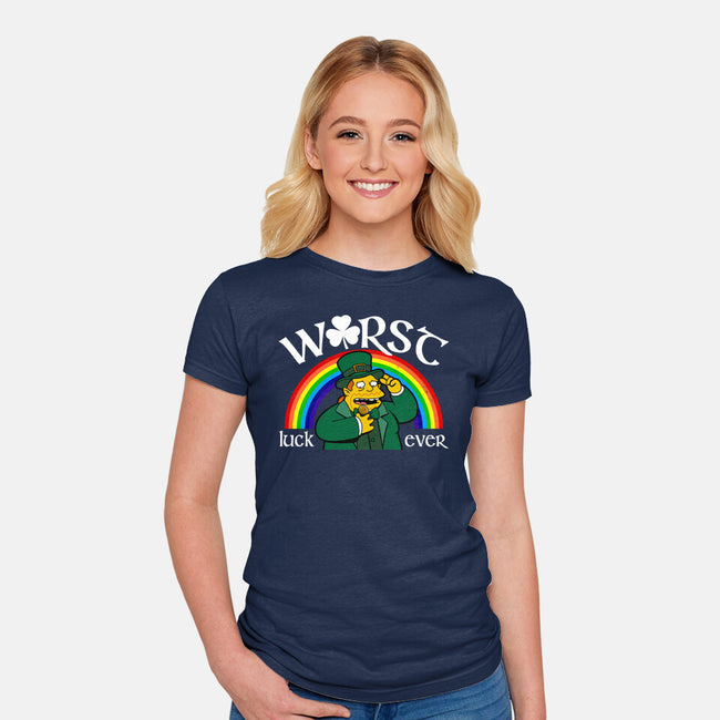 Worst Luck Ever-Womens-Fitted-Tee-Boggs Nicolas